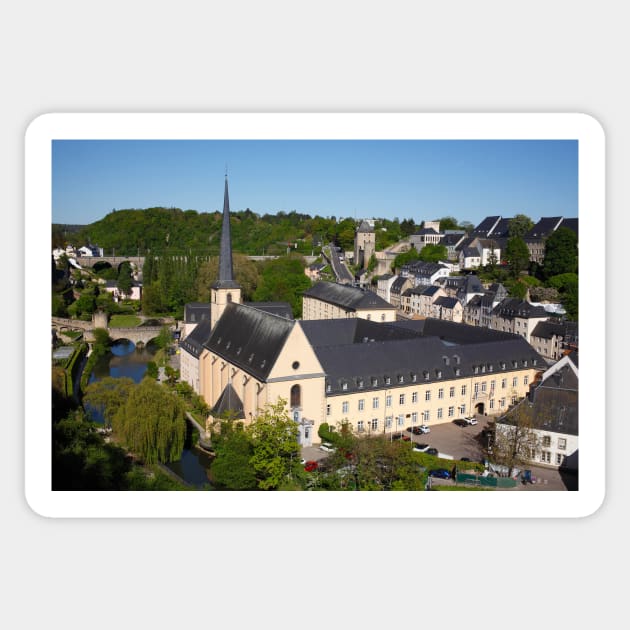 Luxembourg; City; Church; Abbey; Neumunster; Monastery; cultural center; ground Sticker by Kruegerfoto